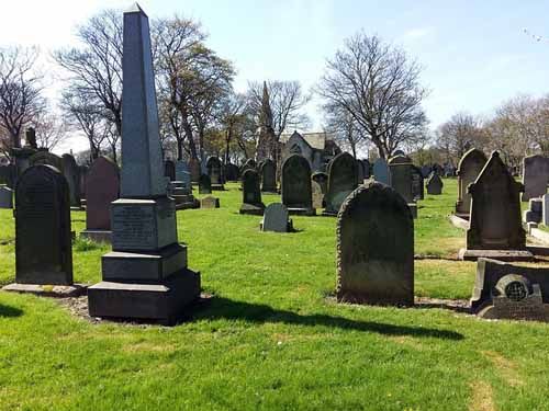 gravestones in a cemetery